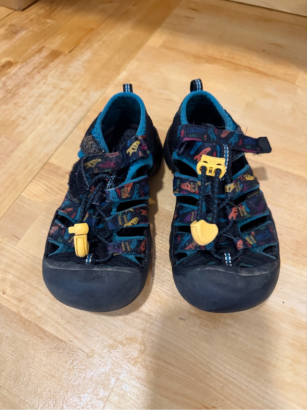 Keen Kids Navy Multicolor Outdoor Sandals with Yellow Accents